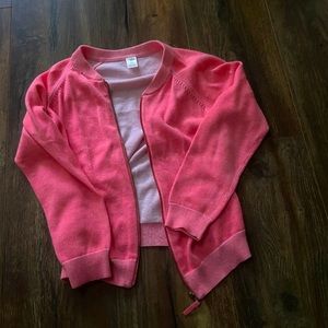 Pink sweater jacket